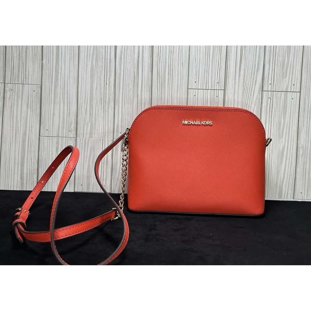 Authentic Michael‎ Kors Orange Cindy Cross Body Bag Purse NWT